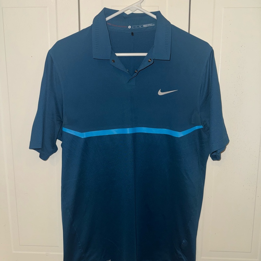 Nike Tiger Woods Men's Blue Golf Poli